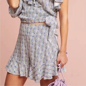 Maeve Ruffled Pineapple Print Shorts